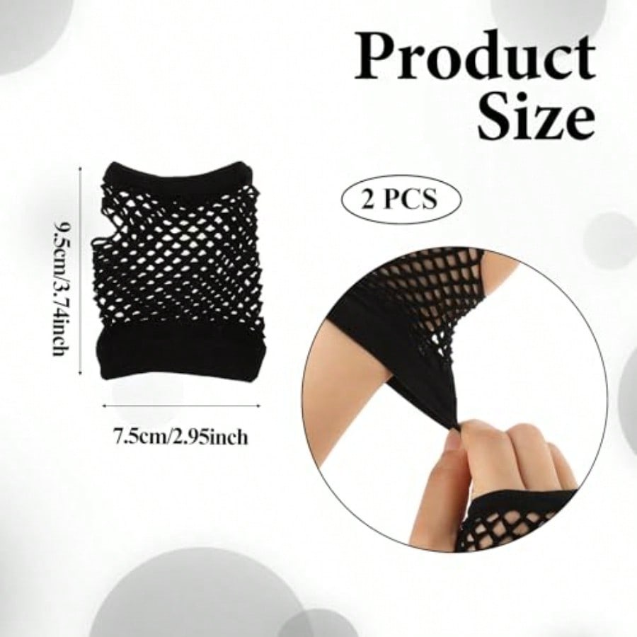 Black Nylon Fingerless Fishnet - Fingerless Glove Knit 리뷰 및 가격