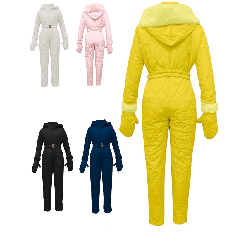 Couple's Solid Color Ski Suit, - Ski Glove Waterproof 리뷰 및 가격
