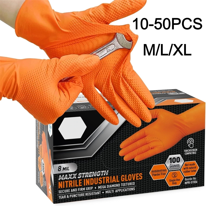 Heavy Duty Orange Nitrile Glov - Nitrile Mechanic Glove 리뷰 및 가격