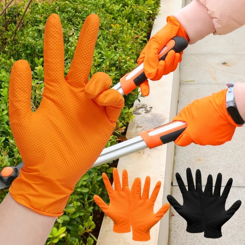 Heavy Duty Orange Nitrile Glov - Nitrile Mechanic Glove 리뷰 및 가격