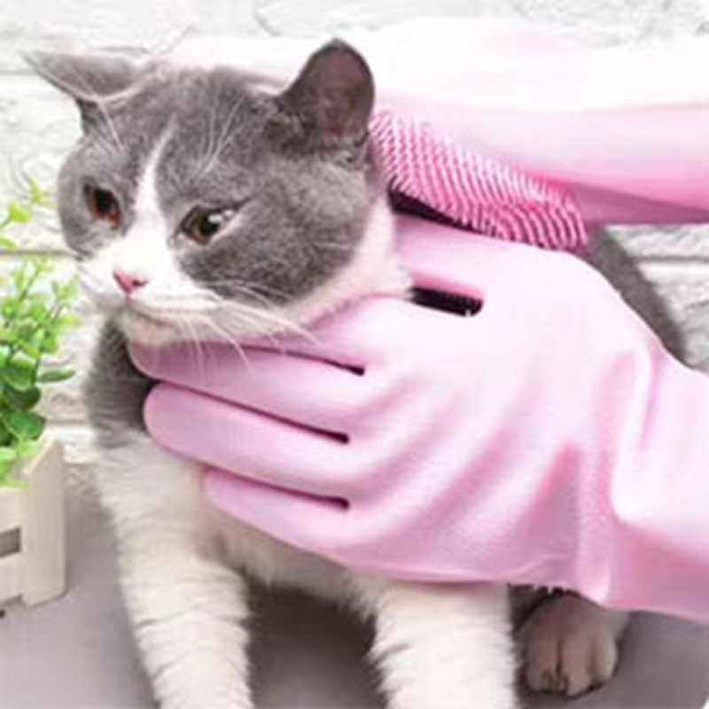 Pet Grooming Gloves for Dogs A - Rubber Glove Cleaning 리뷰 및 가격