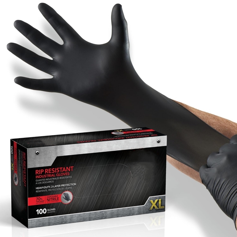 100PCS Black Nitrile Gloves Di - Latex Disposable Glove 리뷰 및 가격