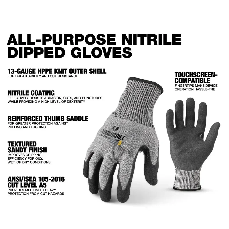ToughBuilt TB-P2-112-5-L Nitri - Nitrile Mechanic Glove 리뷰 및 가격