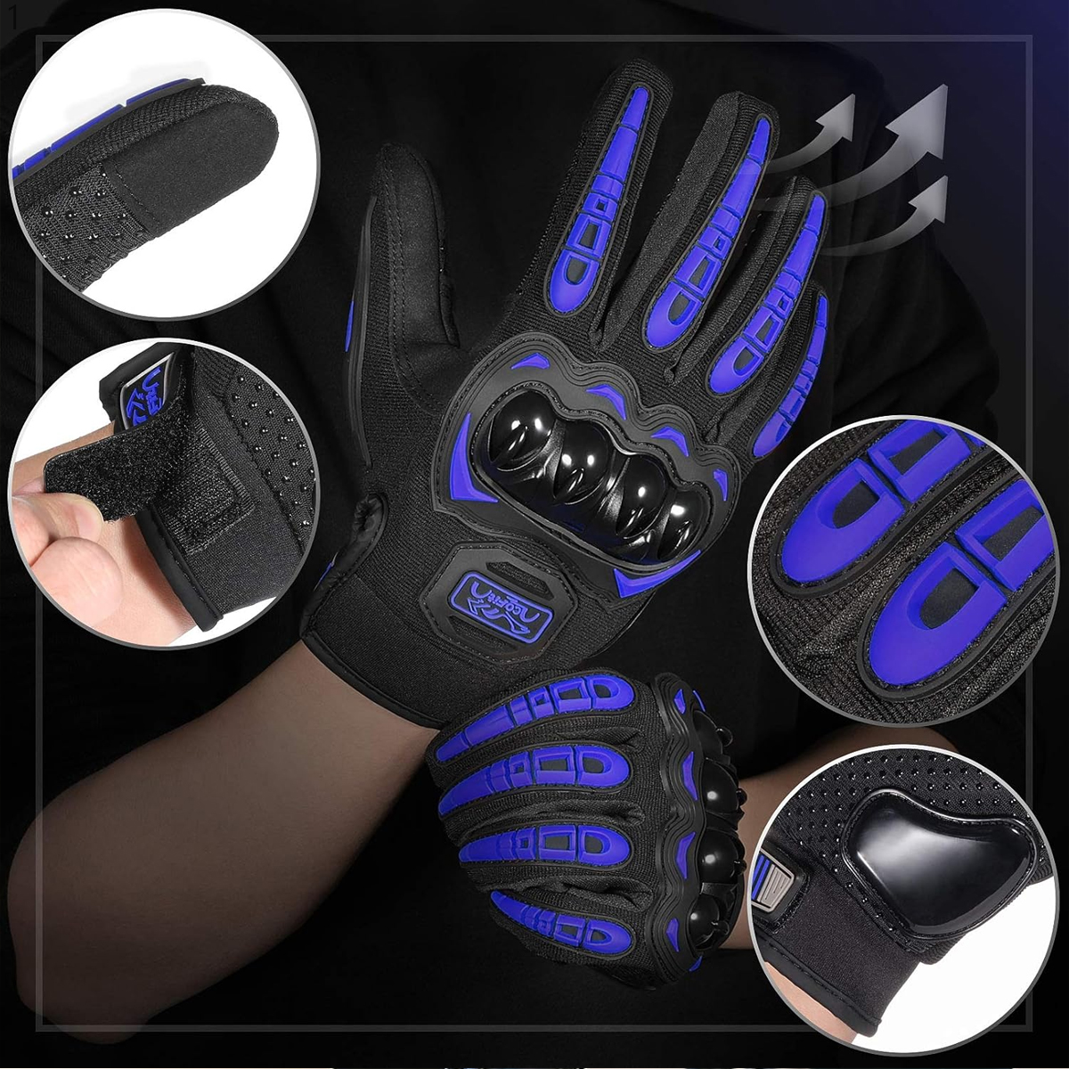 Men Motorcycle Gloves Touch Sc - Motorcycle Glove Knuckle 리뷰 및 가격
