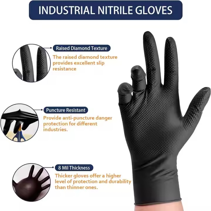 8Mil Thick Heavy Duty Safety W - Nitrile Mechanic Glove 리뷰 및 가격