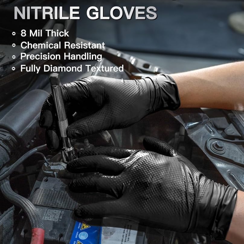 8Mil Thick Heavy Duty Safety W - Nitrile Mechanic Glove 리뷰 및 가격