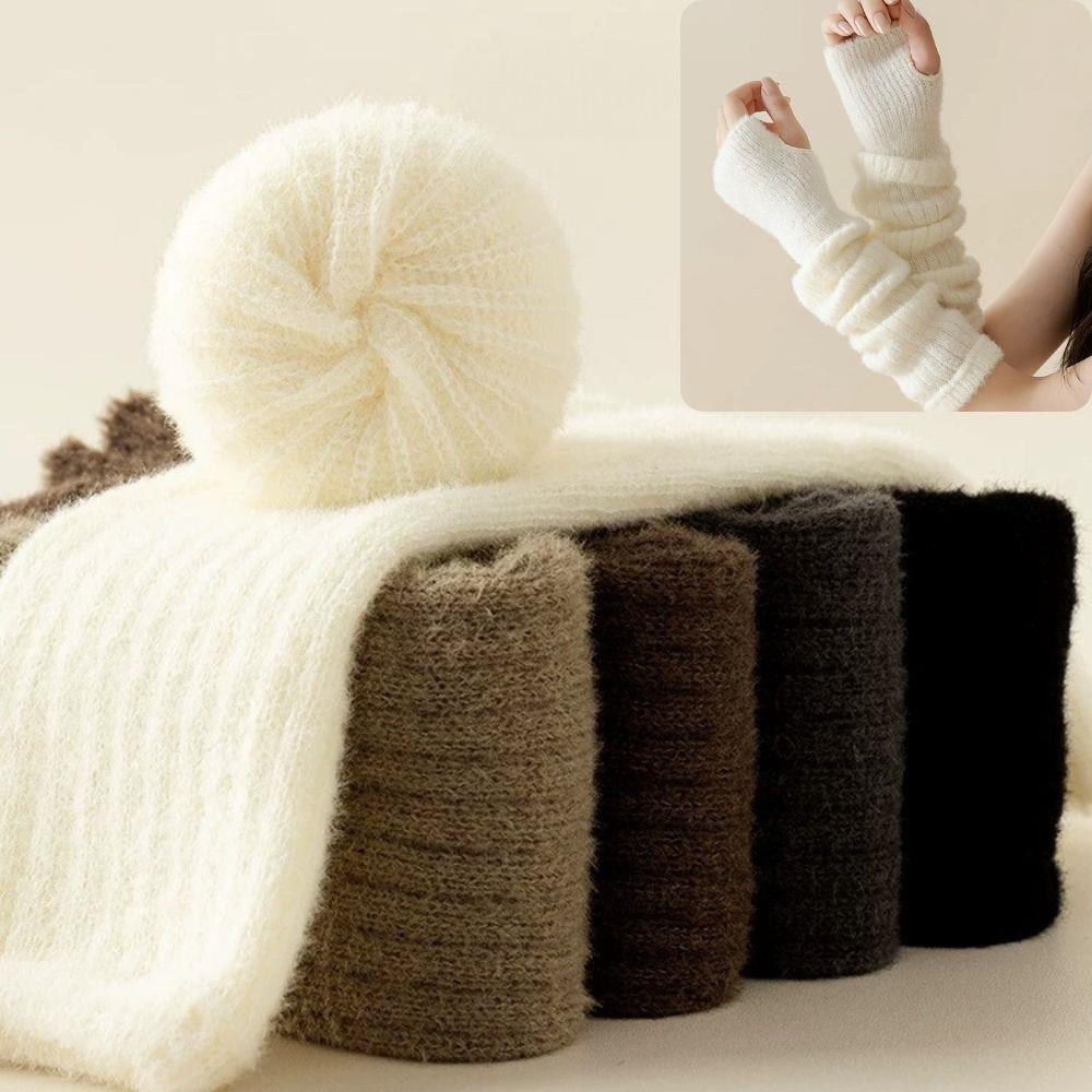 Mink Fleece Winter Women Knitt - Fingerless Glove Knit 리뷰 및 가격