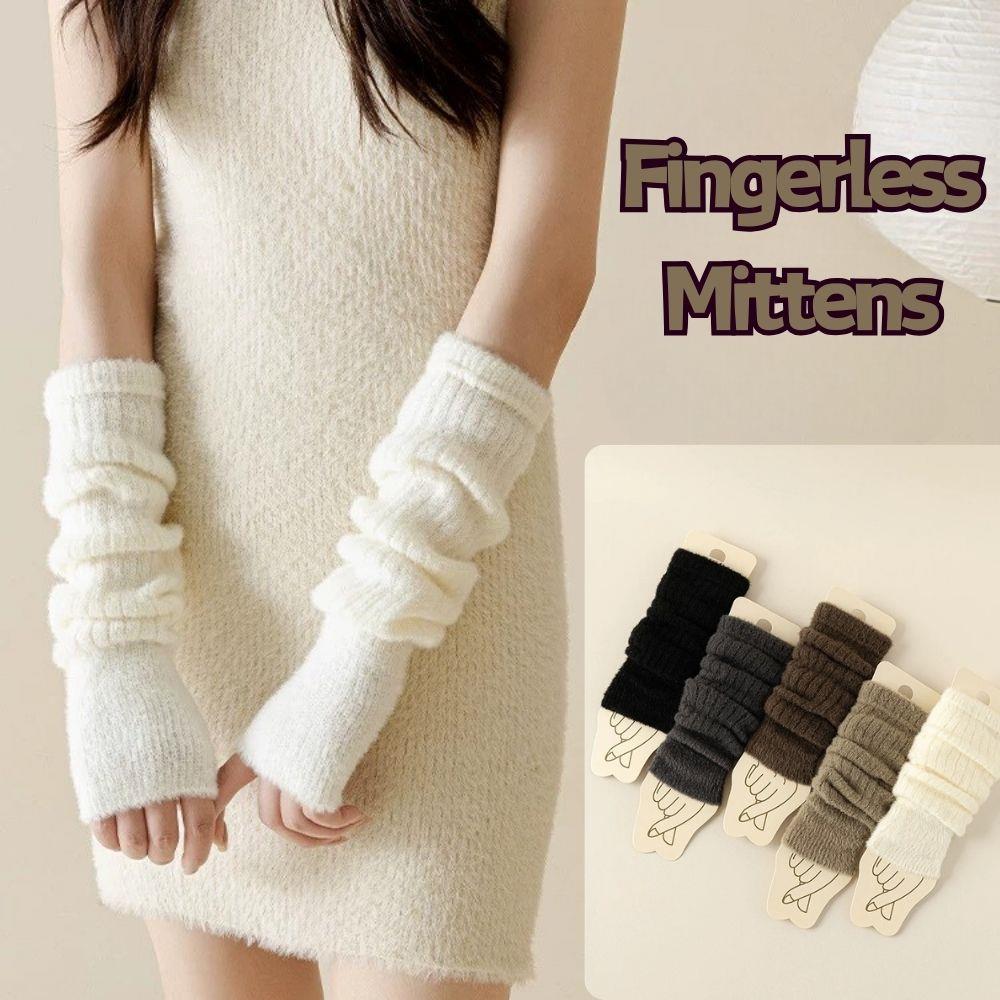 Mink Fleece Winter Women Knitt - Fingerless Glove Knit 리뷰 및 가격