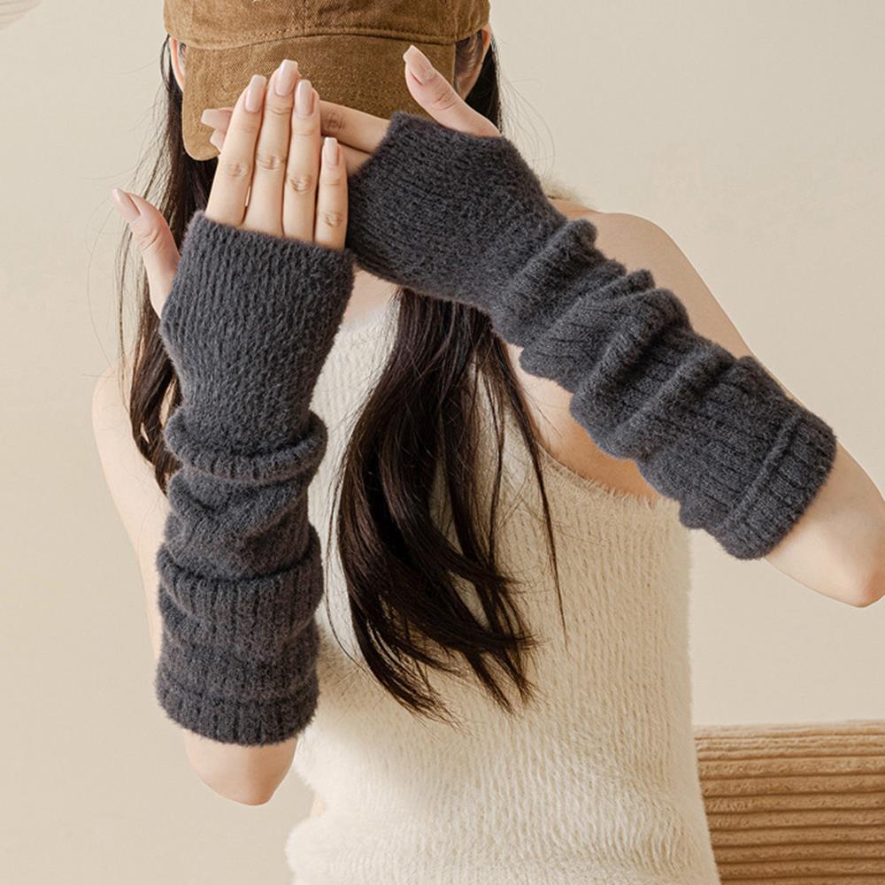 Mink Fleece Winter Women Knitt - Fingerless Glove Knit 리뷰 및 가격