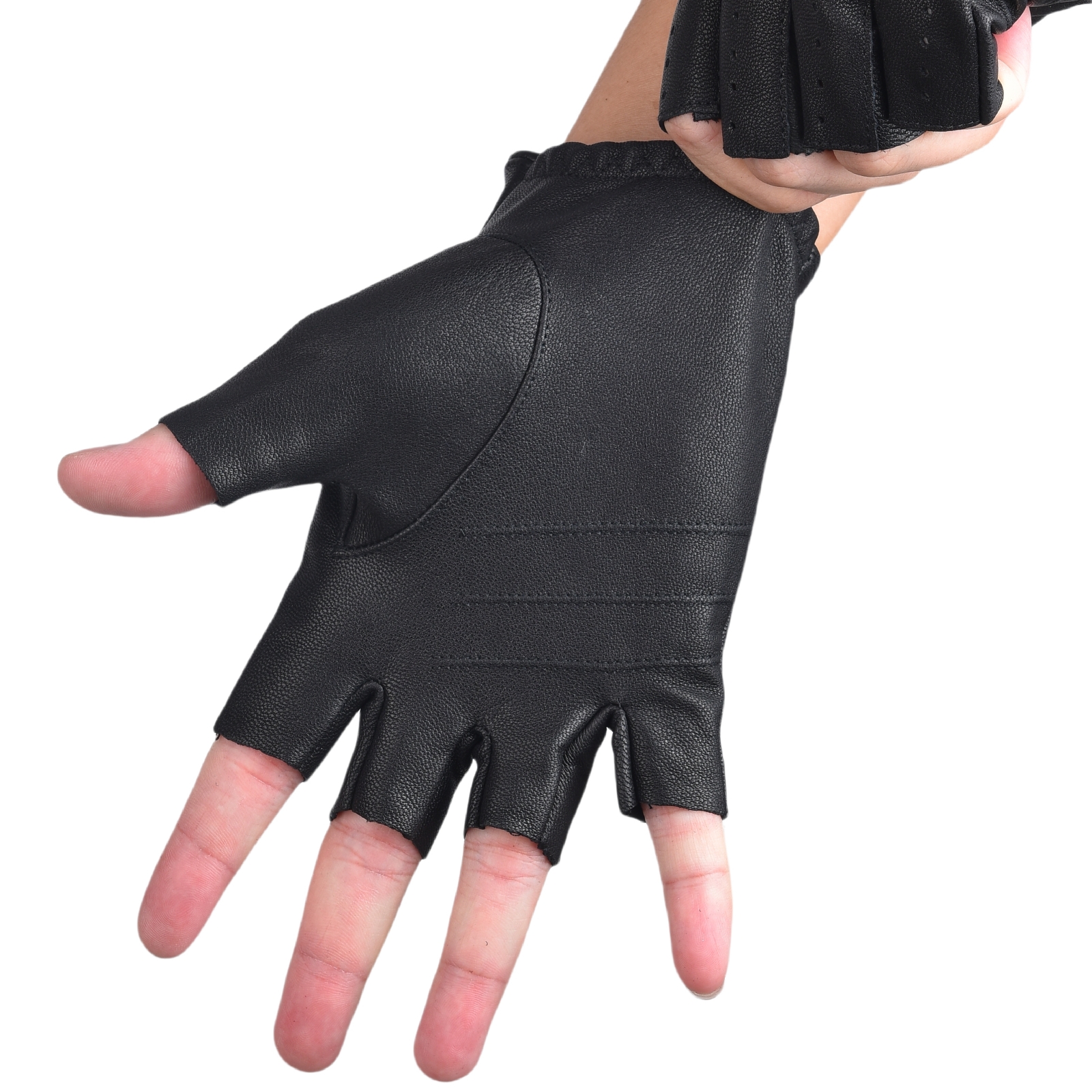 Mens Fingerless Gloves Half Fi - Leather Driving Glove 리뷰 및 가격