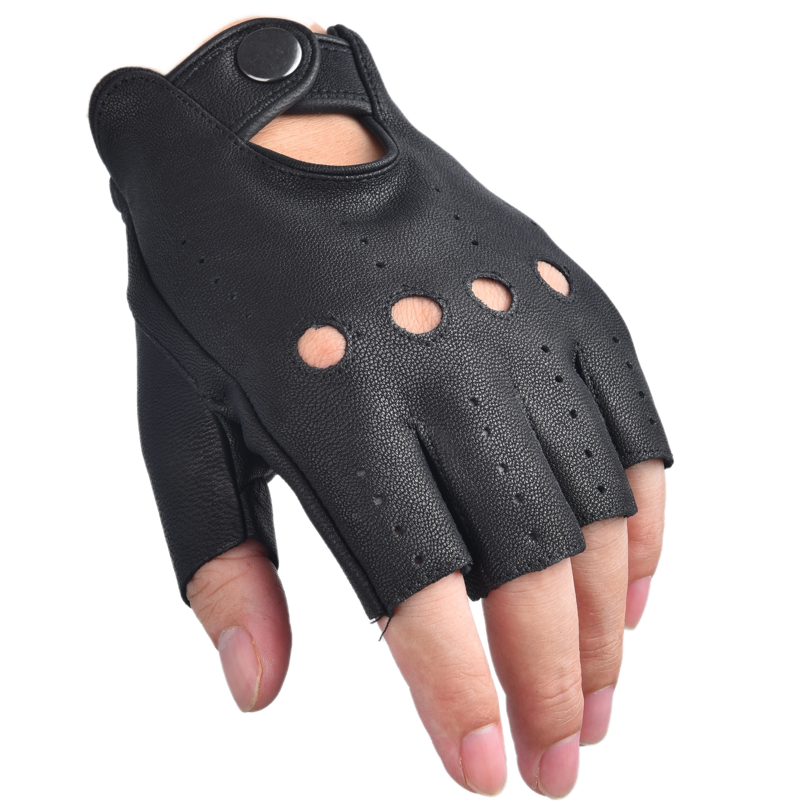 Mens Fingerless Gloves Half Fi - Leather Driving Glove 리뷰 및 가격