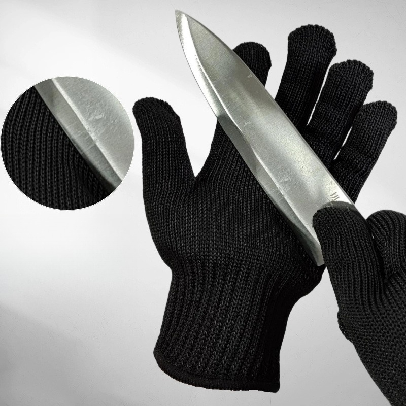 1 Pair Black Steel Wire Metal  - Cut Resistant Glove 리뷰 및 가격